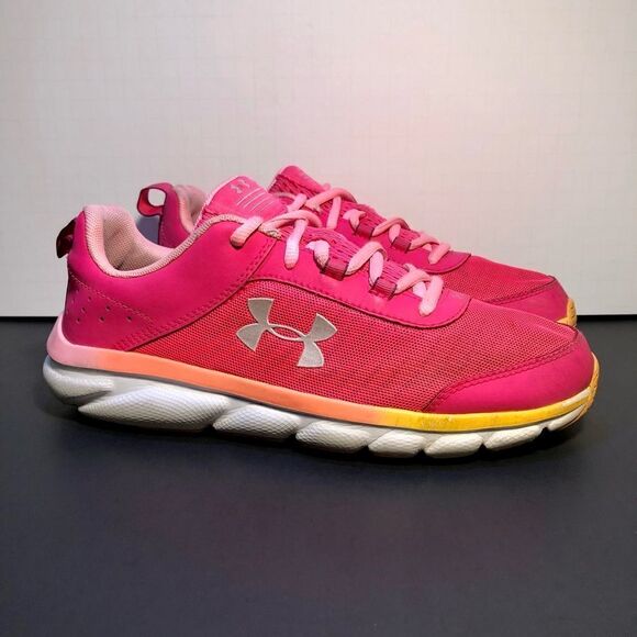 Girls UNDER ARMOUR Assert 8 Pink Running Shoes / Size 7Y - Picture 1 of 10